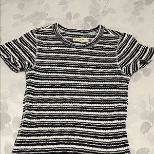 Everlane Black & White Striped knit Tee